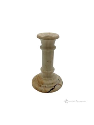 Bougeoir en marbre teck, fait main, en pierre naturelle authentique au design exclusif et raffiné.