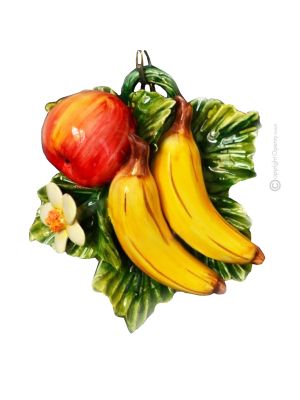 BANANAS APPLE Décoration artistique à suspendre en céramique