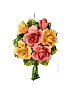 BOUQUET Décoration artistique à suspendre en céramique