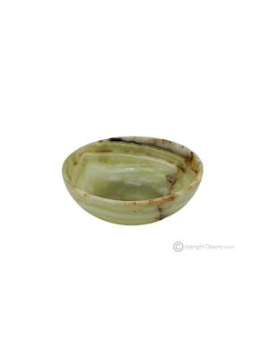 Bol, marbre onyx vert, pièce maîtresse décorative, fait main en Italie, pierre naturelle.