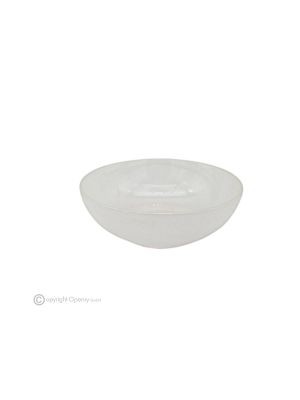 Bol, marbre onyx blanc, pièce maîtresse moderne, fait main en Italie, pierre naturelle.
