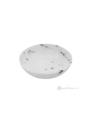 Bol, marbre blanc Ibiza, pièce maîtresse décorative, fait main en Italie, pierre authentique.