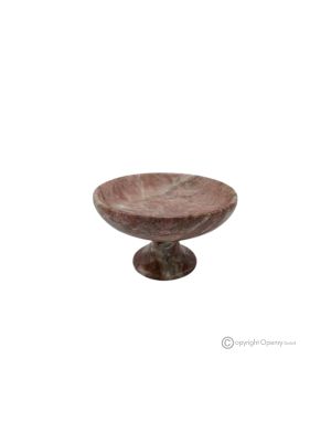 BOL À FRUITS en marbre Précieux Rouge, centre de table raffiné fait main, véritable pierre naturelle.