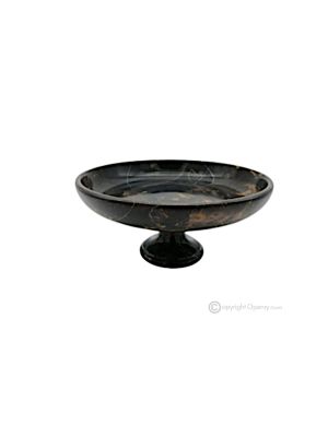 BOL À FRUITS en marbre Nero Michelangelo, pièce maîtresse décorative faite à la main, pierre naturelle authentique.