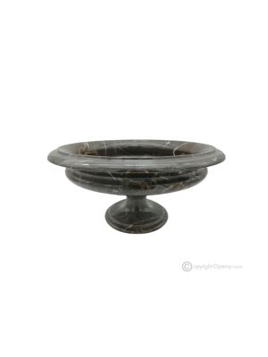 BOL À FRUITS en marbre Nero Michelangelo, pièce maîtresse faite à la main, design moderne, pierre naturelle authentique.