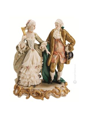 THE WALK Capodimonte figurine en porcelaine statuette faite à la main en Italie