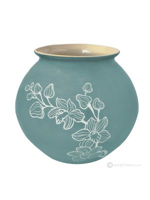 ORCHIDÉES Cachetpot cache-pot en céramique artistique authentique réalisée et décorée à la main