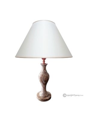 LAMPE en marbre Onice Ivoire, abat-jour en pierre naturelle authentique, fait main