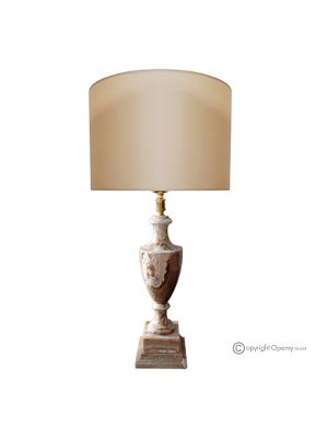 LAMPE en Marbre Onyx Ivoire, Abat-jour en Pierre Naturelle Authentique, Décoration de Luxe.