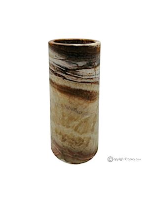 LAMPE en marbre Serpentine Beige, abat-jour en pierre naturelle authentique, design moderne et élégant.