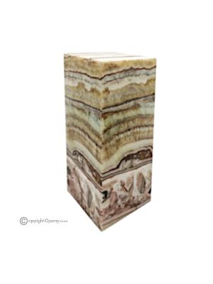 LAMPE en marbre Onyx Serpentino, en pierre naturelle, au design original, fait main.
