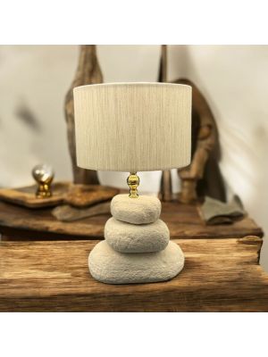 LAMPE en Pierre de Marbre, abat-jour en pierre naturelle authentique, design moderne, fait main.