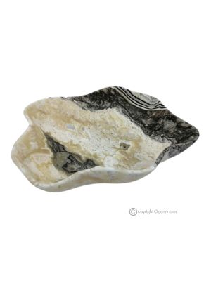 CENTRE DE TABLE en onyx zèbre, pierre naturelle authentique, un objet de luxe raffiné.