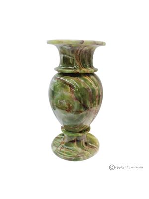 VASE en marbre onyx vert, pierre authentique de première qualité, fait main, décoratif.