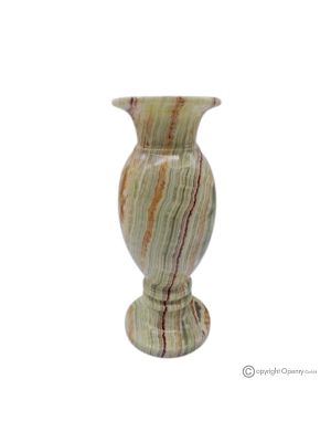 VASE, amphore en marbre onyx vert, pierre naturelle authentique de première qualité, fait main.