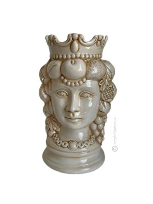 TÊTE BRUN FEMME Cachepot et décoration de table artistique en céramique