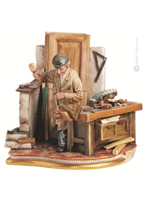 CARPENTER Figurine figurine Capodimonte porcelaine faite à la main Made in Italy