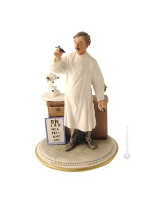 Statue OCULISTE figurine en porcelaine de Capodimonte faite à la main Made in Italy
