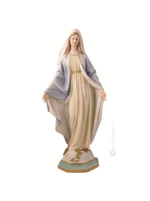 MADONNA DELLA GRAZIA Statue figurine Capodimonte porcelaine faite à la main en Italie