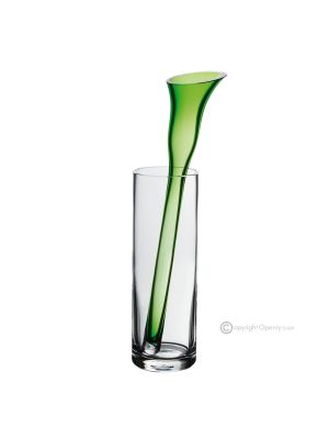 ALBA Authentique vase décoratif moderne peint à la main en verre de qualité supérieure.