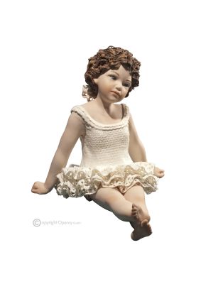 ALBERTINE - Statuette Capodimonte, danseuse classe, art en porcelaine fine.