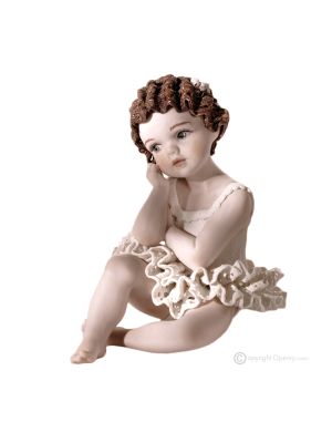 CLAUDINE – Statuette Capodimonte, danseuse en porcelaine d'une rare beauté.