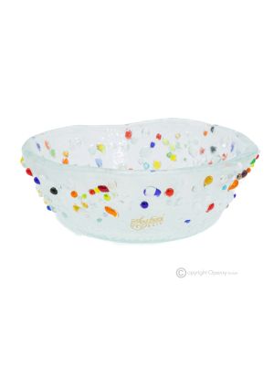 DROPS - Bol à dessert en verre artistique de qualité supérieure, fait main