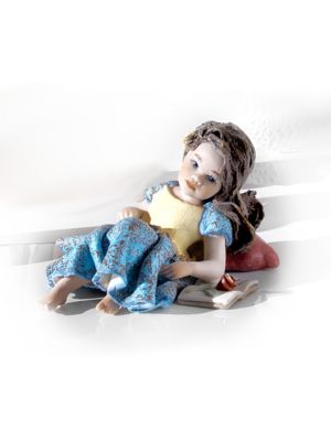 LA BELLE ET LA BÊTE Poupée en porcelaine de conte de fées Capodimonte, authentique romance italienne.