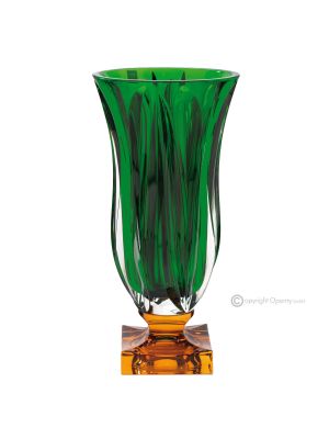 FEU Authentique vase décoratif moderne peint à la main en verre de qualité supérieure.