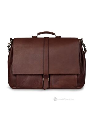 GEORGE Office sacs épaule travail porte-documents sac professionnel pour hommes véritable cuir marron fabriqué à la main