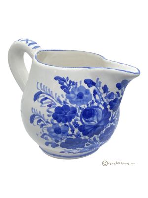 BROCCA, carafe à décanter, en céramique artisanale de Castelli, réalisée et décorée à la main.