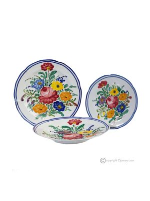 FIORACCIO PLATES Collection de services de vaisselle en céramique Castelli, peints à la main, Made in Italy