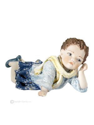 HIVER Figurine en porcelaine de Capodimonte, romantisme et beauté des saisons.