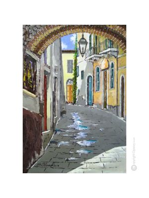 MONTEFIASCONE Peinture acrylique moderne sur toile Made in Italy 