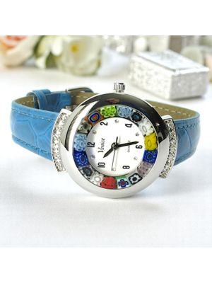 MONTRE-BRACELET ÉTOILE avec authentique verre de Murano fait à la main Murrine Made in Italy