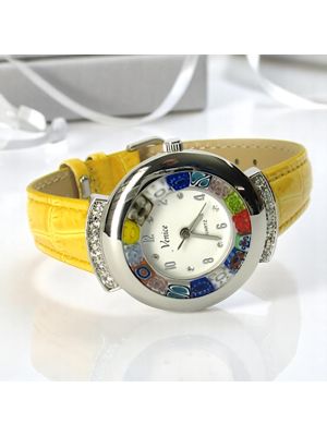 MONTRE-BRACELET ÉTOILE avec authentique verre de Murano fait à la main Murrine Made in Italy