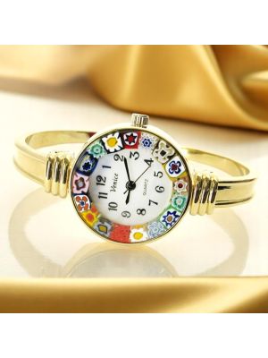 MONTRE-BRACELET RIALTO avec authentique verre de Murano fait à la main Murrine Made in Italy