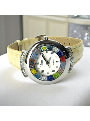 MONTRE-BRACELET ÉTOILE avec authentique verre de Murano fait à la main Murrine Made in Italy