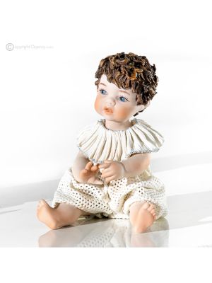 PACO Enfant romantique, statuette en porcelaine de Capodimonte.