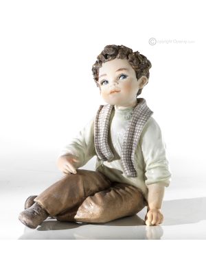 Statuette RICCARDO Capodimonte, art pur en porcelaine unique et romantique.