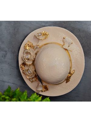 HAT Décoration artistique à suspendre en céramique de style baroque avec détails en or 24 carats Fabriqué en Italie