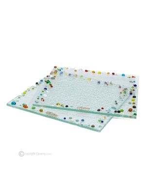 DROPS – Lot de 2 dessous de verre artistiques pour bouteilles en verre, fabriqués à la main, design moderne, fait main