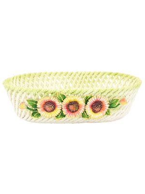 DAISY POT HOLDER 3 Porte-plantes Céramique Artistique Feuille d'Or 24 carats Fabriqué en Italie