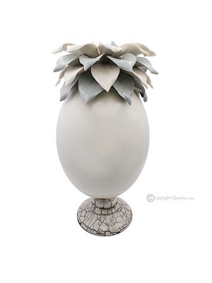 ŒUF DE MARBRE – Décoration de centre de table, porcelaine de Capodimonte faite à la main