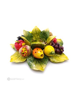 BOUGIE FRUITS – Décoration de centre de table, céramique Capodimonte