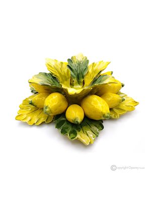BOUGIE CITRON – Décoration de centre de table, céramique Capodimonte