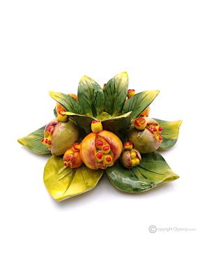 BOUGEOIR GRENADE – Décoration de centre de table, céramique Capodimonte