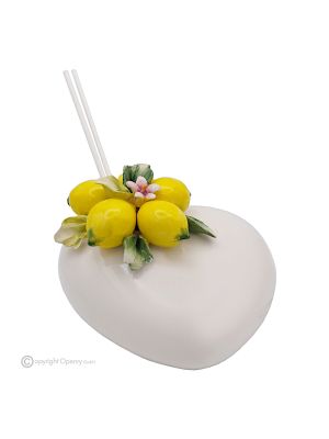CITRONS – Désodorisant, diffuseur d'ambiance, céramique Capodimonte, fait main