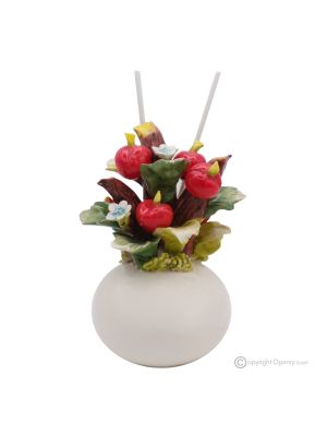 CERISES – Désodorisant, diffuseur d'ambiance, céramique Capodimonte, fait main