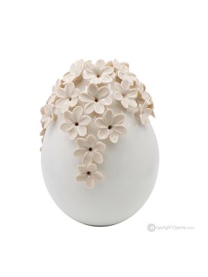 FLEURS D'OEUFS – Décoration de centre de table pour table, céramique fine de Capodimonte, faite à la main